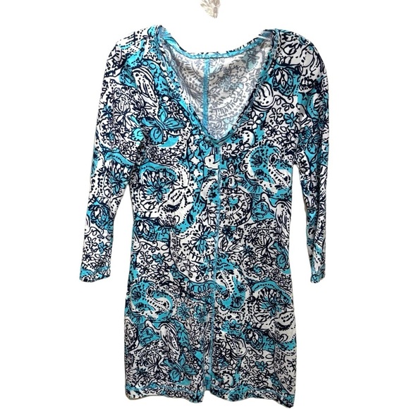 Lilly Pulitzer Juliet V Neck T Shirt Dress in Size Small - Picture 3 of 4